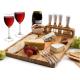 Customized Bamboo Cheese Knife And Cutting Board Set Formaldehyde Free