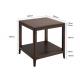 Square Hardwood  Solid Wood Side Table Small Black Thin End Table Simple Style