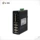 8 Port 10T 100T 1000T RJ45 Industrial Ethernet Switch With 10G SFP