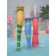 Customized Carp Carton Spray Park Aqua Park Equipment For Children / Kids Fun