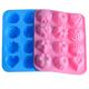 Flexible 88g 12 Flowers Silicone Cake Molds For Chocolate