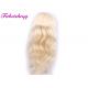 Tangle Free Blonde Lace Front Wigs Human Hair Natural Straight 14 - 28