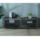 Iron Gray Color Industrial Style Metal Iron TV Stand With Metal Mesh Door