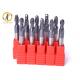 Small Diameter Cnc End Mill Bits , Carbide Ball Nose End Mill For Aluminum