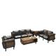 PU Leather Cover Metal PVC Pipe Sofa Sets for Garden Set Living Room Indoor Furniture