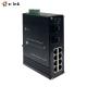 Aluminum Industrial Ethernet Switch 8 Port 10 / 100 / 1000Base-T 2 Port 1000BASE-X Gigabit