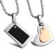 New Fashion Tagor Jewelry 316L Stainless Steel couple Pendant Necklace TYGN214