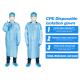 Disposable Hospital Isolation Gown , CPE Surgical Gown Disposable Medical Surgical Operation