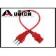 Professional Italy Power Cord With C13 Plug Three Prong IMQ Approved Red Color