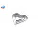 RK Bakeware China Foodservice NSF Heart Shape Cake Baking Mold , Stainless Steel Heart Molding Mousse Cake Rings