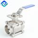 Direct Mounting PN63 3PC Ball Valve EN 12266 Male Threaded Ball Valve