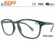 Classic culling reading glasses with plastic frame ,spring hinge, silver metal parts with metal parets on the top bar