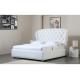 Contemporary White Italian Queen Bed Side Frame Modern Design