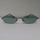 Green Anti Reflective Sunglasses 56mm Round Silver Polarized