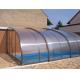 4mm Aluminum Polycarbonate Swimming Pool Cover Telescopic Sunroom Enclosure Bronze