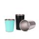 Unbreakable Powder Coated Single Wall Stainless Steel Water Bottle Metal Pint Mug