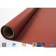 260℃ Silicone Coated Fiberglass Fabric / Red Non Toxic Fire Barrier Fabric