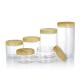 Clear PET Plastic Jar 80ml 100ml 120ml 150ml 200ml 250ml With Bamboo Lid