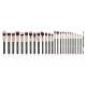 Vegan Synthetic Hair Makeup Brushes 27Pcs With Forest Wood Handle