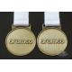Bespke Netherlands Logo Awards And Medals Both Side Antique Gold Plating Sublimated Ribbon