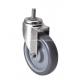 Stainless 5 110kg Threaded Swivel PU Caster S5435-75 for Customized Requirements