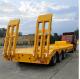 High Quality Lowbed Trailer Transport Heavy Machine  Low Bed Truck Semi Trailer With Mechanical Ladder