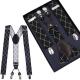 Y Style Elastic Strap Clip 110cm Genuine Leather Suspenders Custom Printed