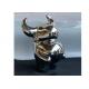 Polished 316 Stainless Steel Ox Sculpture For Home Decor