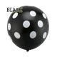 black  round  shapes latex printed balloons polk dot  printing latex balloons