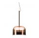 Amber Chrome Glass LED Pendant Lights Contemporary Art Suspension Lamp