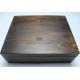 Customized Handmade Wooden Gift Boxes , Darker Wood Color Personalized Wooden Box With Lock