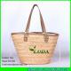 LUDA fashion women handbags drawstring string totes corn husk straw beach bag