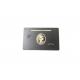 Small Chip Hole Engrave Black Steel Business Cards Frosted
