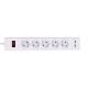 5 outlet CE GS Tested Power Strip 1.5m Cord with Switch, 2USB, Surge Protector