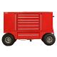 Efficiently Store Your Tools with our Red Pink Metal Pit Carts and Equipment Cabinet