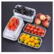 Clamshell Disposable Plastic Food Containers Recyclable Clear PET Bakery Box