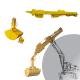 Long Reach Boom Clamshell Telescopic Arm Telescopic Boom Arm With Clamshell Bucket Super Large Excavator Arm