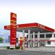 GB Gas Station Awnings Punching Petrol Bunk Canopy Painted Customized