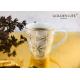 350CC Mug With Real Gold New Bone China Ceramic Gift Set For Tea