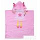 Pink Girls Customized Hooded Poncho Towels Azo Free Full Reactive Printing