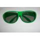 Green Linear Polarized 3D Glasses Plastic Eyewear For Movie