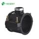Black PP Compression Clamp Saddle Single Outlet for Welding Connection of Equal Pipes