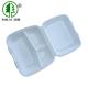 Biodegradable Food Packaging Bagasse Clamshell Box 9 X 7in 3 Compartments Compostable Pulp