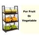 Eyes Catching Supermarket Vegetable And Fruit Display Shelf With Metal Basket