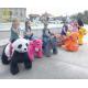 Hansel outdoor playground walking coin operated motorized plush riding animals