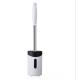 Stainless steel toilet brush no dead corner toilet brush long handle dead corner soft bristle brush household no-punch cleaning