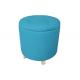 Turquoise Storage Foot Stool Splayed Timber Legs Ottoman Footstool With Storage