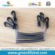 Transparent Black Spiral Cord Coil Lanyard W/Plastic Hooks