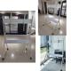 White Black Manual Mobile TV Floor Stand 133lbs Mobile Tv Stand On Wheels