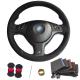 Black Suede Car Steering Wheel Cover for BMW E46 E39 330i 540i 525i 530i 330Ci M3